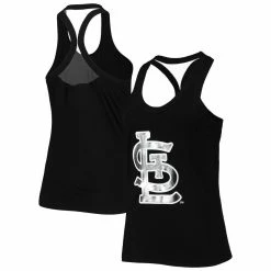 Buy 🥰 Women's The Wild Collective Black St. Louis Cardinals Tonal Athleisure Racerback Tank Top 🥰