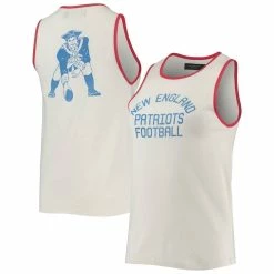 Brand new π₯ Women's Junk Food White/Red New England Patriots Throwback Pop Binding Scoop Neck Tank Top π―