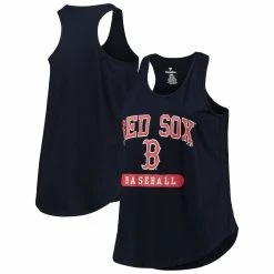 Wholesale β€οΈ Women's Fanatics Branded Navy Boston Red Sox Plus Size Scoop Neck Racerback Tank Top π