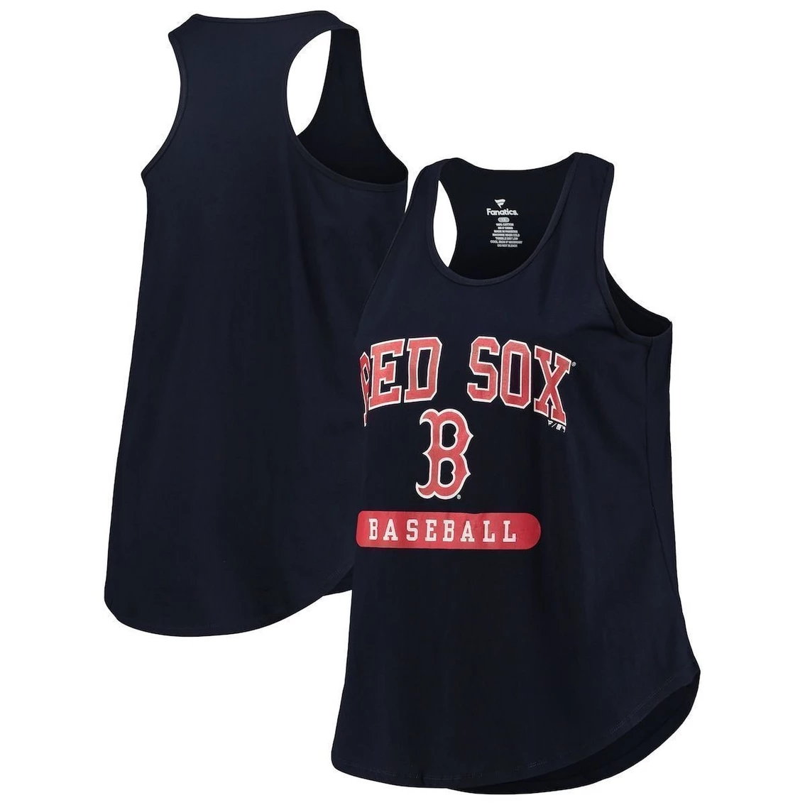 Wholesale β€οΈ Women's Fanatics Branded Navy Boston Red Sox Plus Size Scoop Neck Racerback Tank Top π