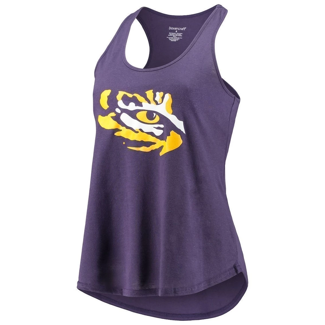 New βοΈ Boxercraft π© Women's Purple LSU Tigers Essential 2-Hit Racerback Tank Top π - Image 3