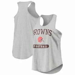 Top 10 ⌛ Profile 👩 Women's Cleveland Browns Heathered Gray Plus Size Team Racerback Tank Top 👍