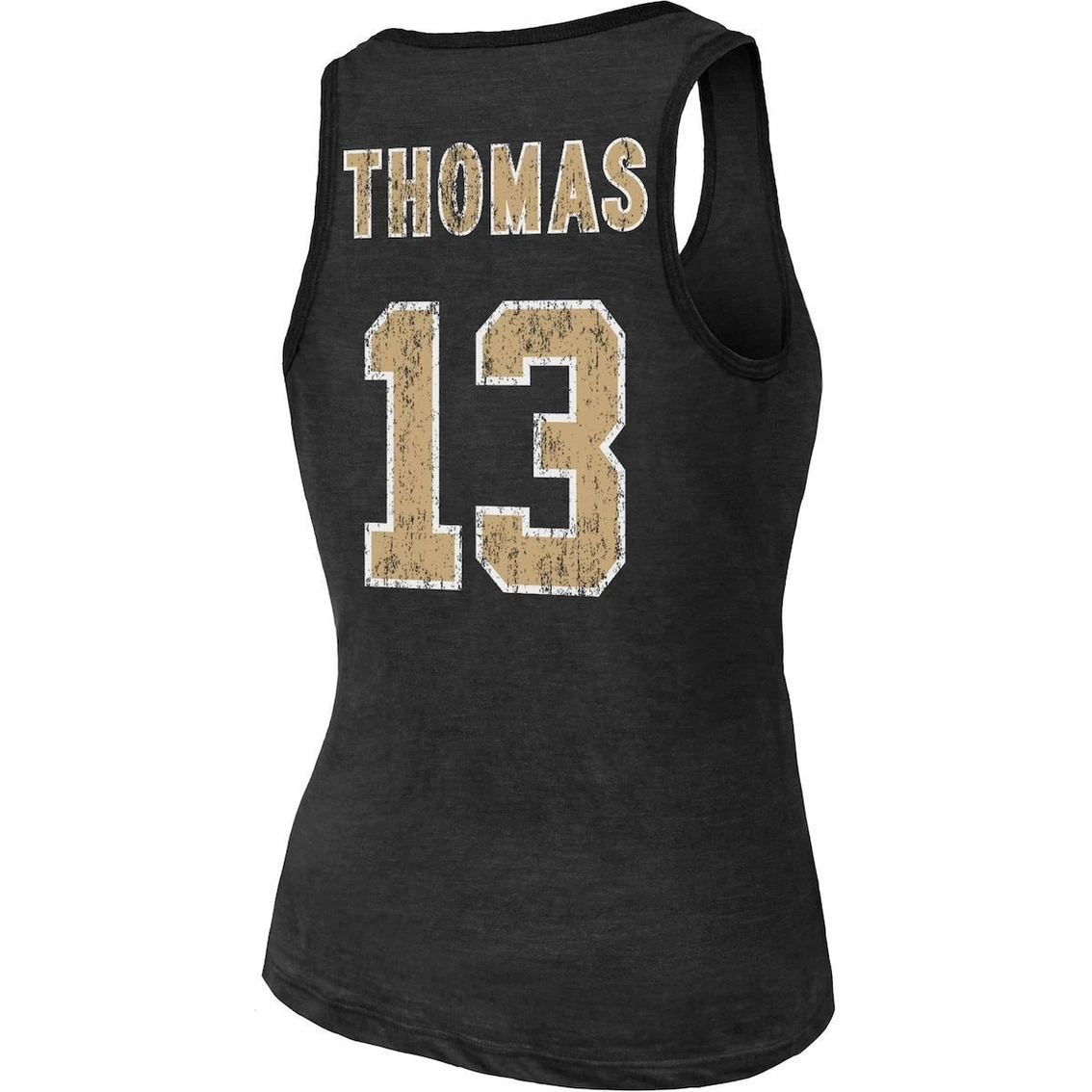 Brand new π Majestic Threads π© Women's Fanatics Branded Heathered Black New Orleans Saints Name & Number Tri-Blend Tank Top βοΈ - Image 4