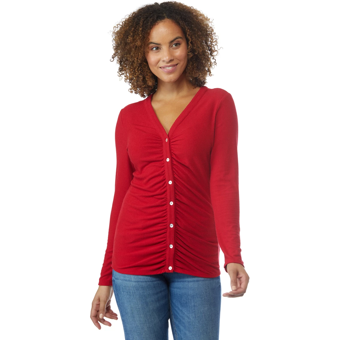 Buy β JW Rib Button Front Knit Top βοΈ - Image 2
