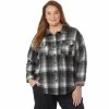 Cheap ✔️ JW Plus Size Plaid Shacket 🔥