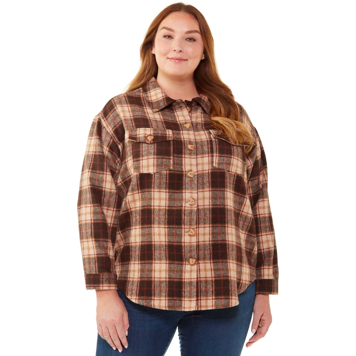 Cheap βοΈ JW Plus Size Plaid Shacket π₯ - Image 2