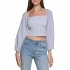 Cheapest 🎉 DKNY 👖 Jeans Off The Shoulder Stitch Yoke Crop Top 💯
