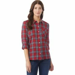 Best deal π€© Tommy Hilfiger Club Crinkle Plaid Roll Tab Button Front π Shirt π€©