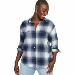 Coupon 🌟 Old Navy Plus Size Tunic Boyfriend Flannel 👚 Shirt 🤩