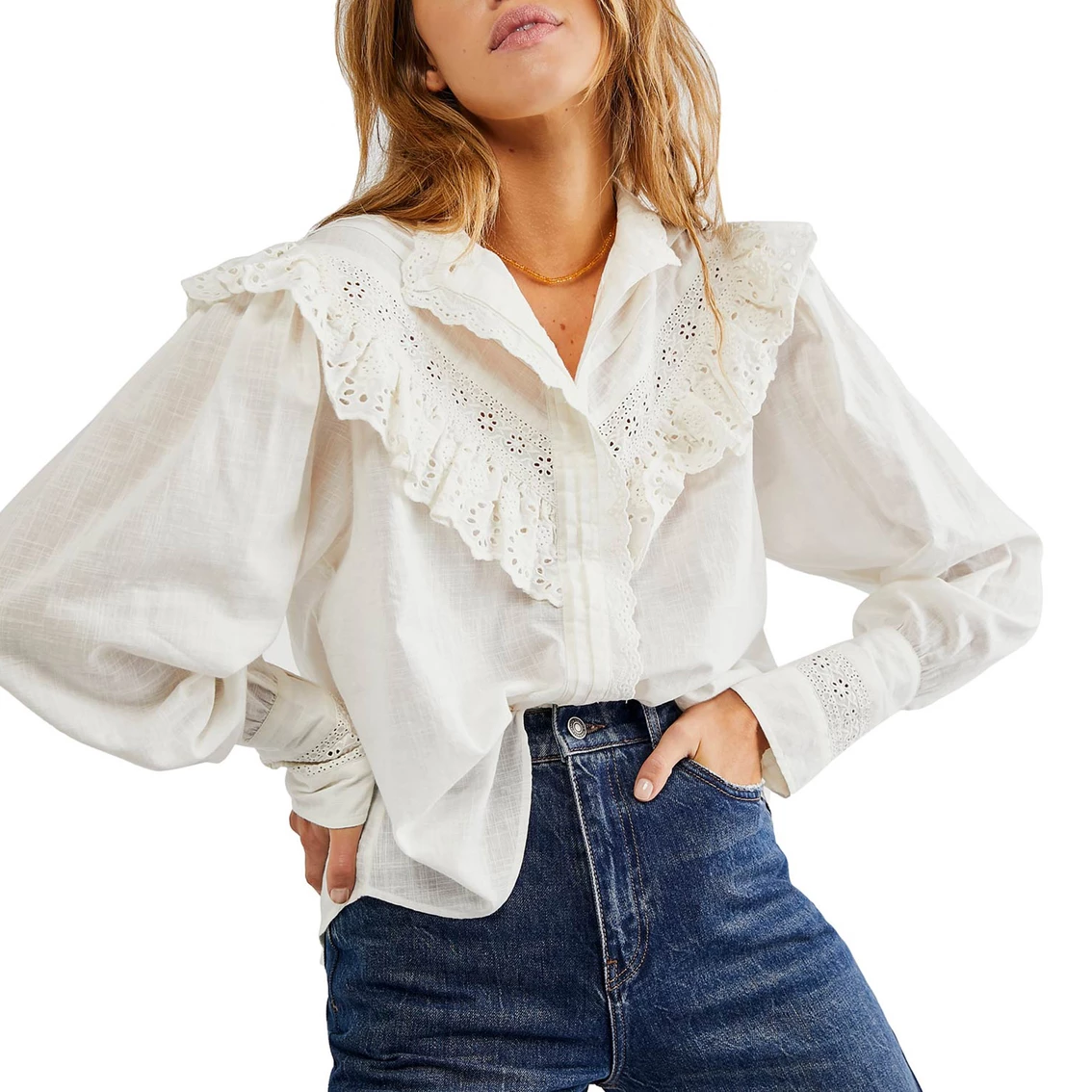 Discount β€οΈ Free People Hit The Road Button Top π