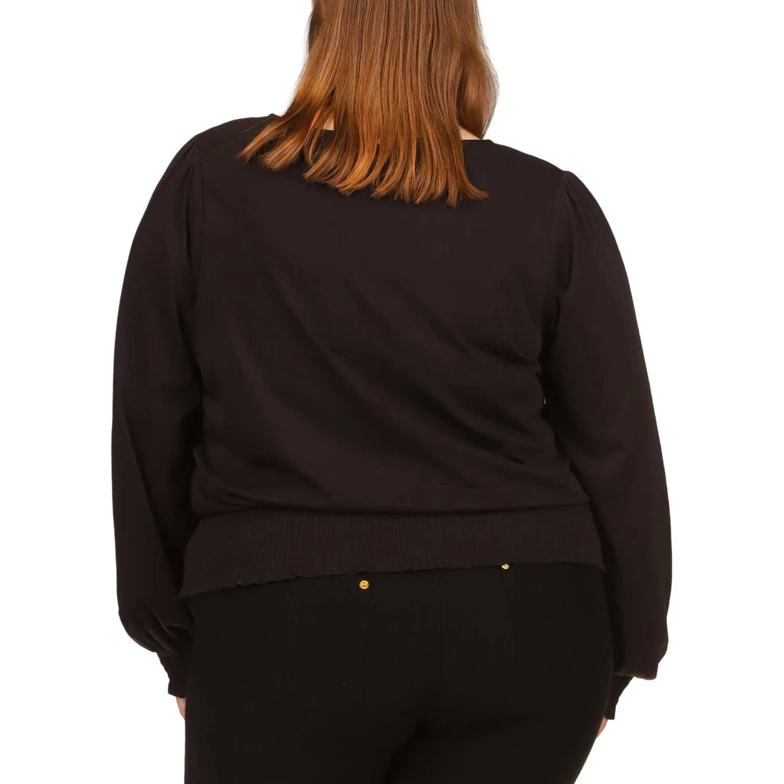 Deals β¨ Michael Kors Plus Size Solid Smocked Top π - Image 2