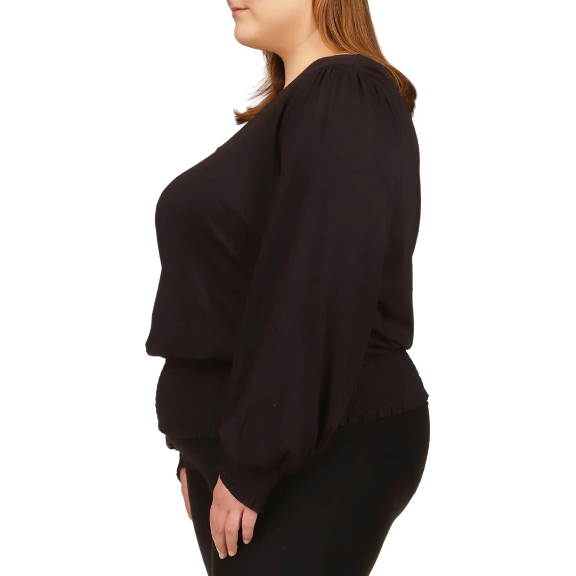Deals β¨ Michael Kors Plus Size Solid Smocked Top π - Image 3