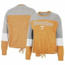 Coupon ✨ Women's Colosseum Tennessee Orange Tennessee Volunteers Joanna Tie Front Long Sleeve T-Shirt 😀
