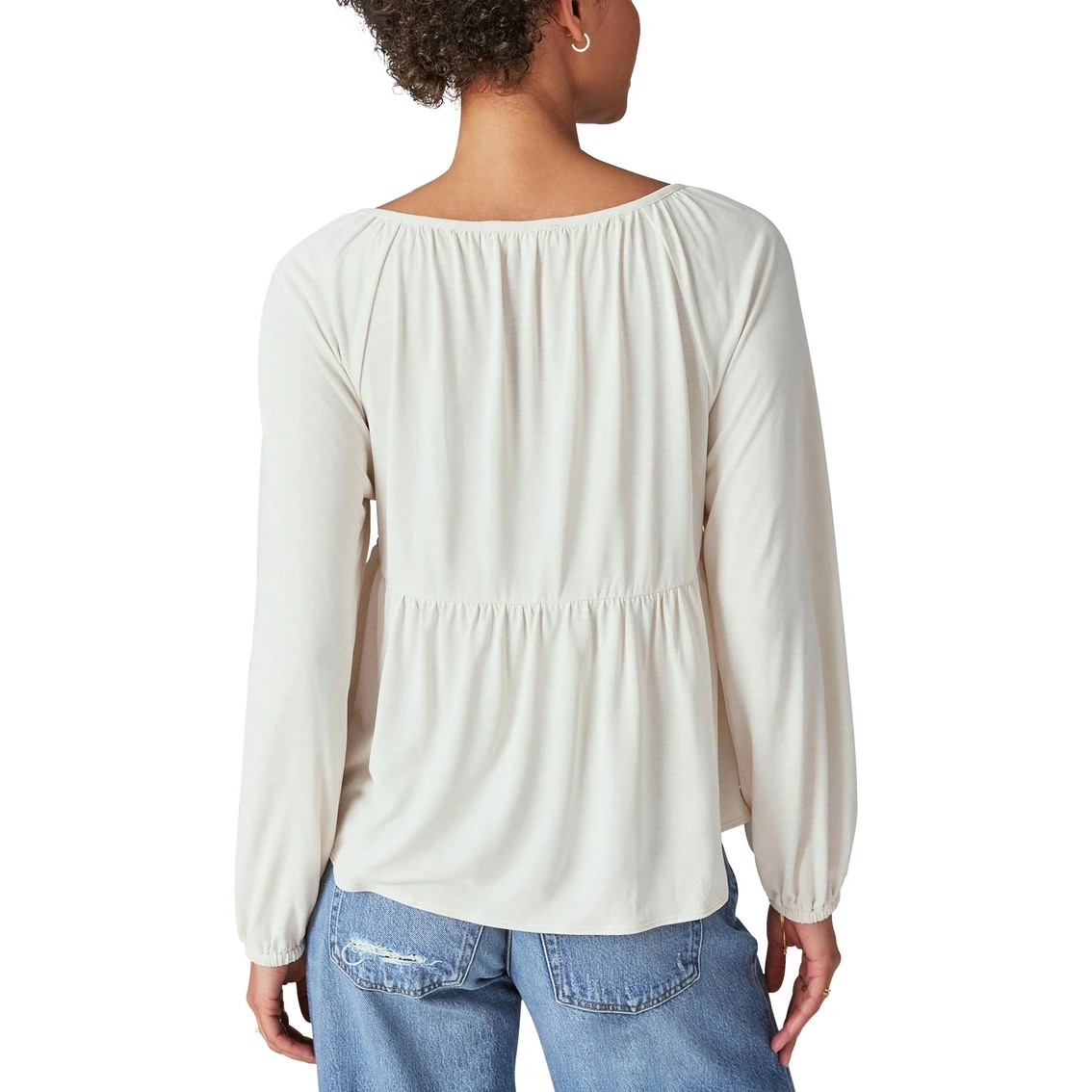 Best reviews of π Lucky Brand Smocked Sandwash Top βοΈ - Image 2