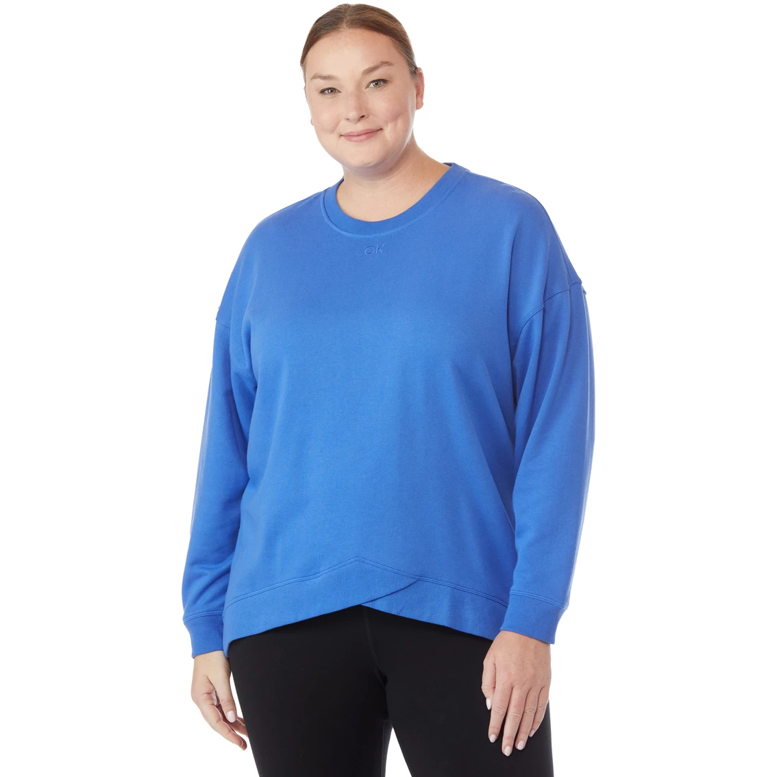 Cheapest π Calvin Klein Performance Plus Size Chevron Hem Drop Shoulder Pullover Top β¨ - Image 3