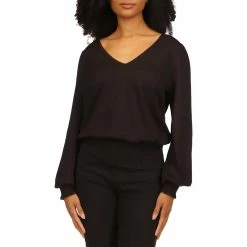 Deals 💯 Michael Kors Solid Smocked Top ⭐