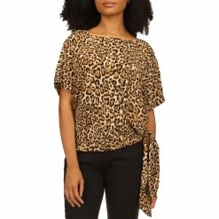 Coupon ⌛ Michael Kors Wildcat Tie Top 👏