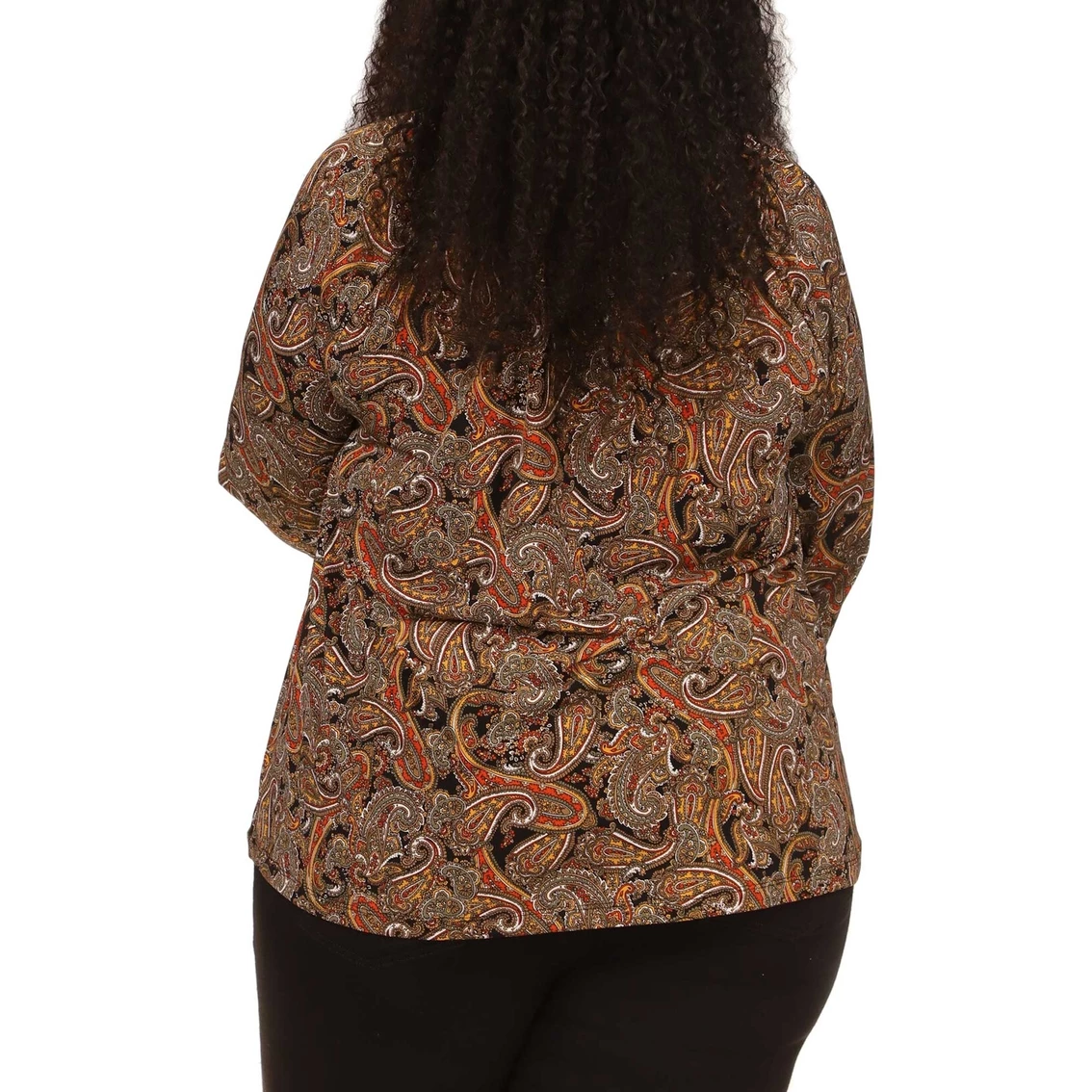 Outlet β€οΈ Michael Kors Plus Size Paisley Keyhole Peasant Top β¨ - Image 2