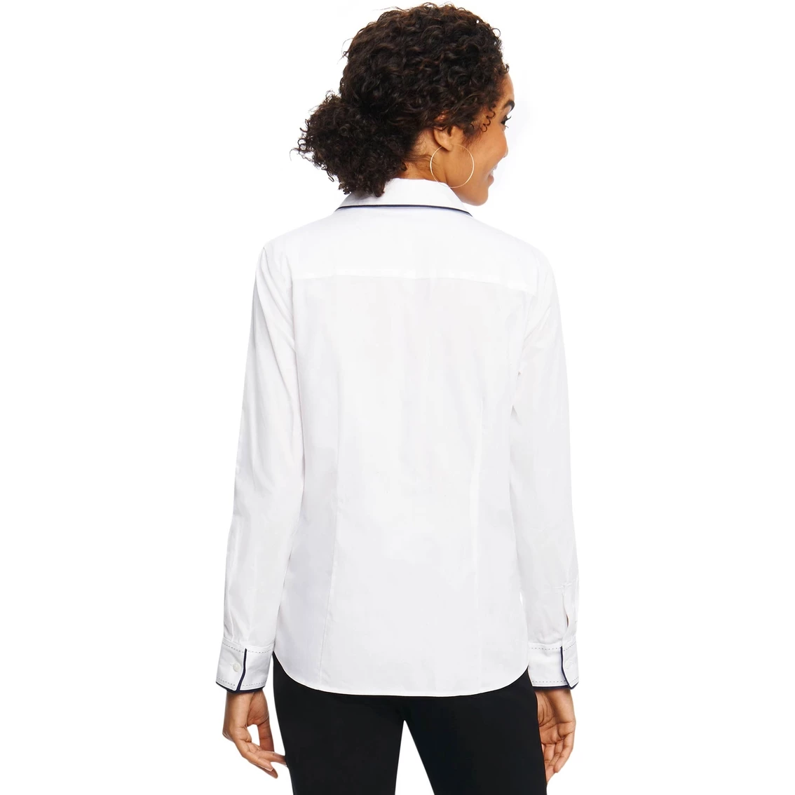 Cheapest βοΈ Foxcroft Petite Brooke Solid π Shirt With Contrast Trim π - Image 2