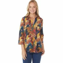 Top 10 👍 Passports Roll Tab Sleeve Floral 👕 Shirt 🤩