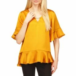 Best Sale 😍 Michael Kors Flutter Chain Neck Top ⌛