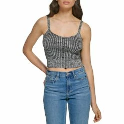 Discount 💯 Calvin Klein Button Detail Crop Underpin Top ✔️