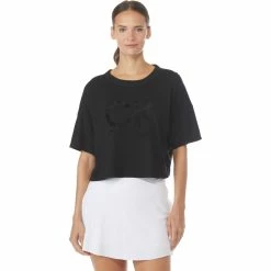 Coupon 💯 Calvin Klein Performance Graphic Logo Crop Pullover Top 🥰