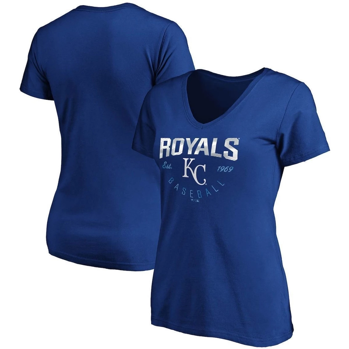 Outlet π Women's Fanatics Branded Royal Kansas City Royals Live For It V-Neck T-Shirt π - Image 2