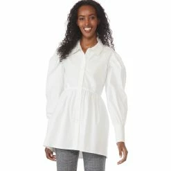 Best Sale ⌛ JW Hi Low Puff Sleeve Blouse 🎉