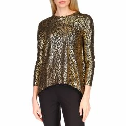 Discount ❤️ Michael Kors Crewneck Shark Bite Top 🛒