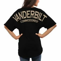 Promo ⌛ Women's Black Vanderbilt Commodores Spirit Jersey Oversized T-Shirt 😉