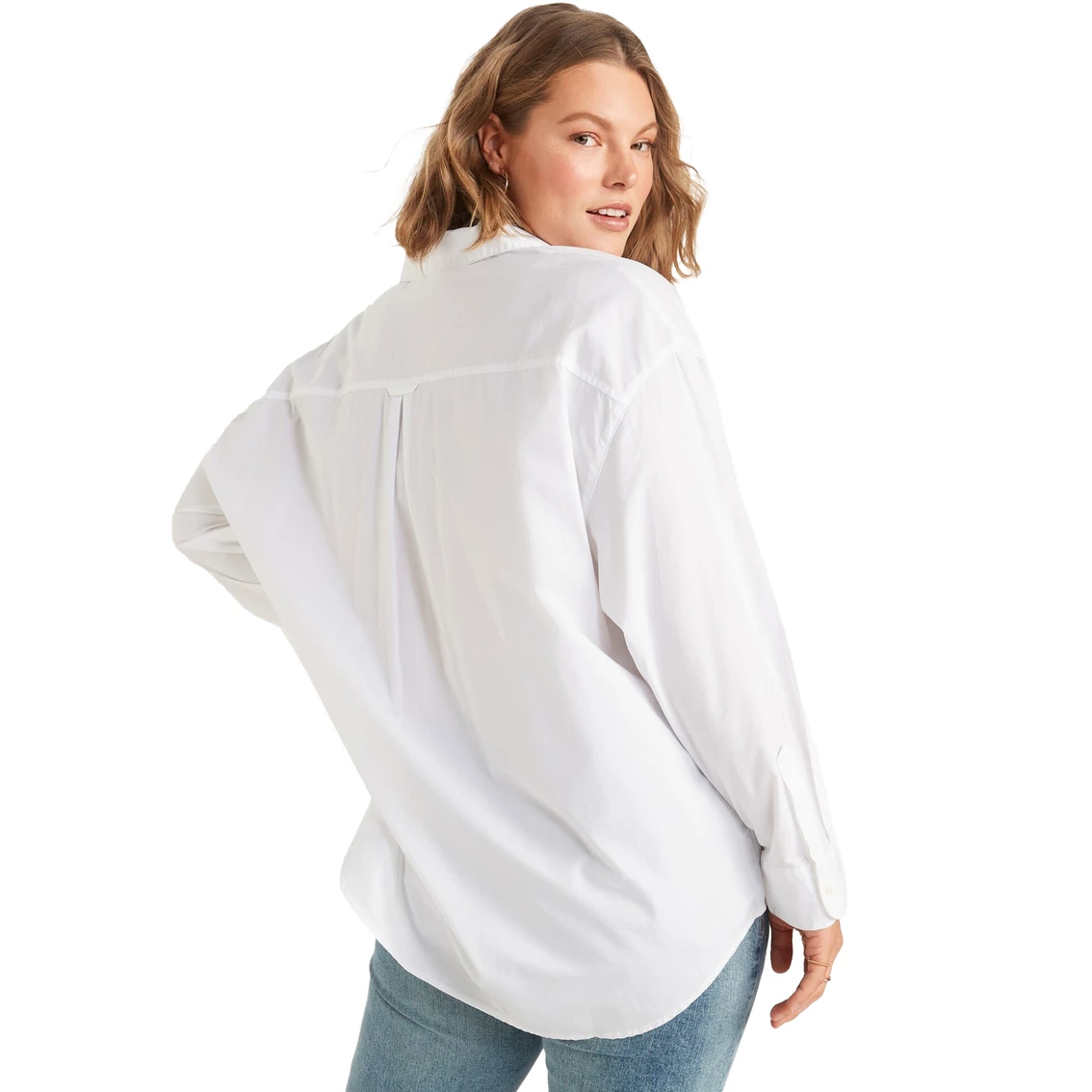 Wholesale βοΈ Old Navy Plus Size Mindy Boyfriend Stripe π Shirt π - Image 2