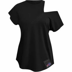 Best Pirce 😀 Women's KIYA TOMLIN Black Buffalo Bills Cut Out Tri-Blend 👕 Shirt 🤩