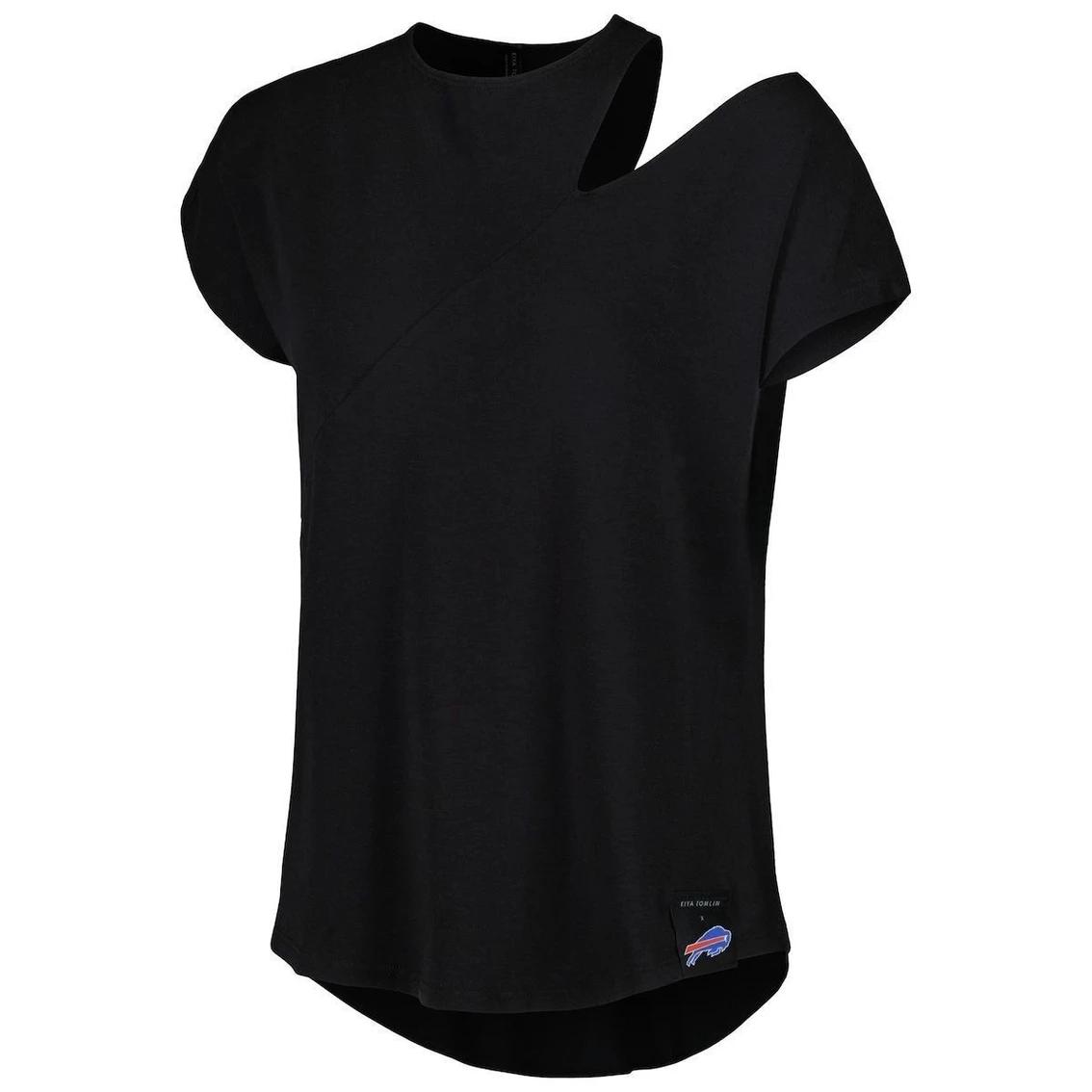 Best Pirce π Women's KIYA TOMLIN Black Buffalo Bills Cut Out Tri-Blend π Shirt π€© - Image 3