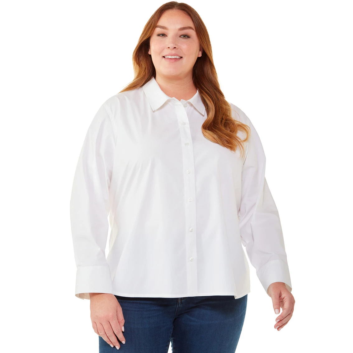 Brand new βοΈ JW Plus Size Boyfriend French Cuff Blouse π