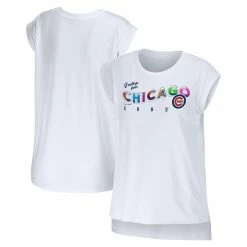 Best reviews of π Women's WEAR By Erin Andrews White Chicago Cubs Greetings From T-Shirt π