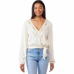 Wholesale ❤️ Ever After Juniors Embroidered Surplice Top ❤️