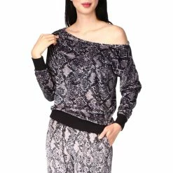 Hot Sale 😉 Michael Kors Off Shoulder Snake Velour Top ❤️