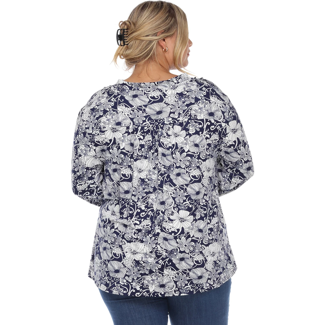 Hot Sale π White Mark Plus Size Floral Print Blouse βοΈ - Image 2