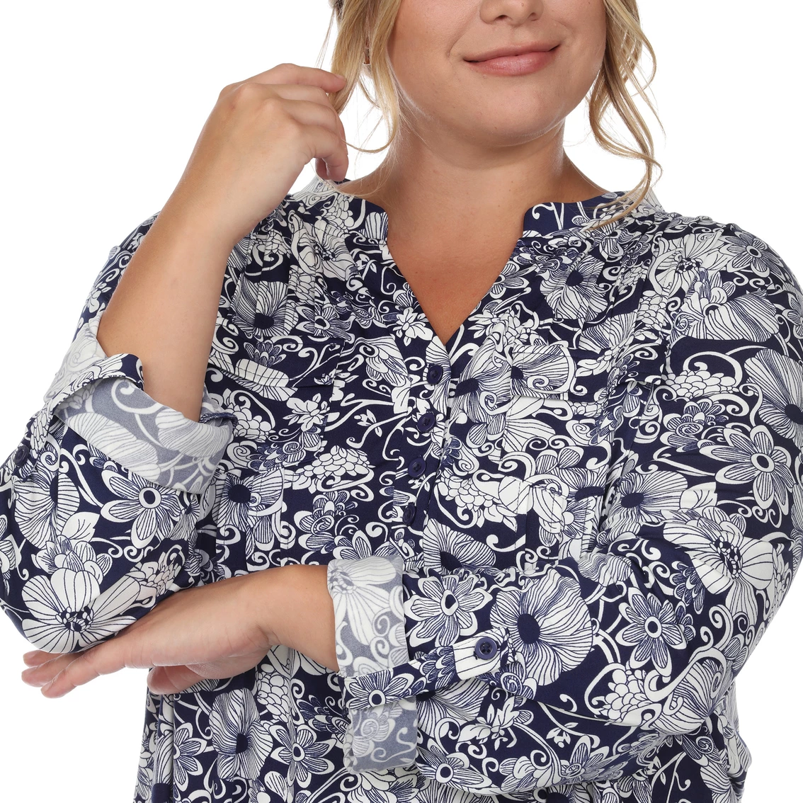 Hot Sale π White Mark Plus Size Floral Print Blouse βοΈ - Image 4
