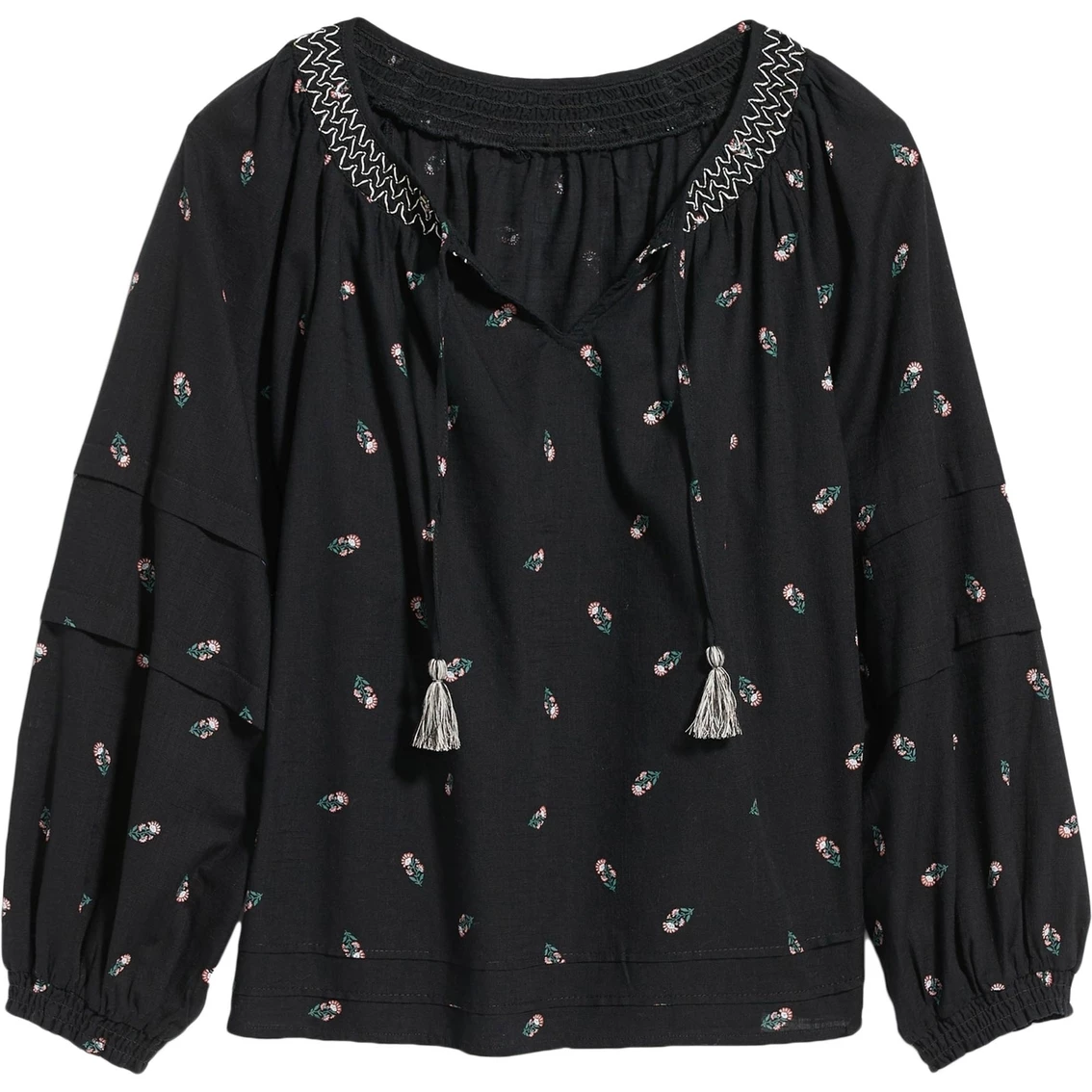 Outlet π Old Navy Puff Sleeve Floral Smocked Poet Swing Blouse π― - Image 3