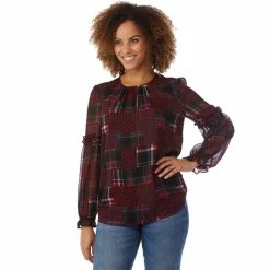 Brand new ⭐ Tommy Hilfiger Patchwork Ruffle Blouse With Keyhole ✔️