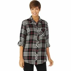 Budget β¨ Passports Plaid Woven Top π₯