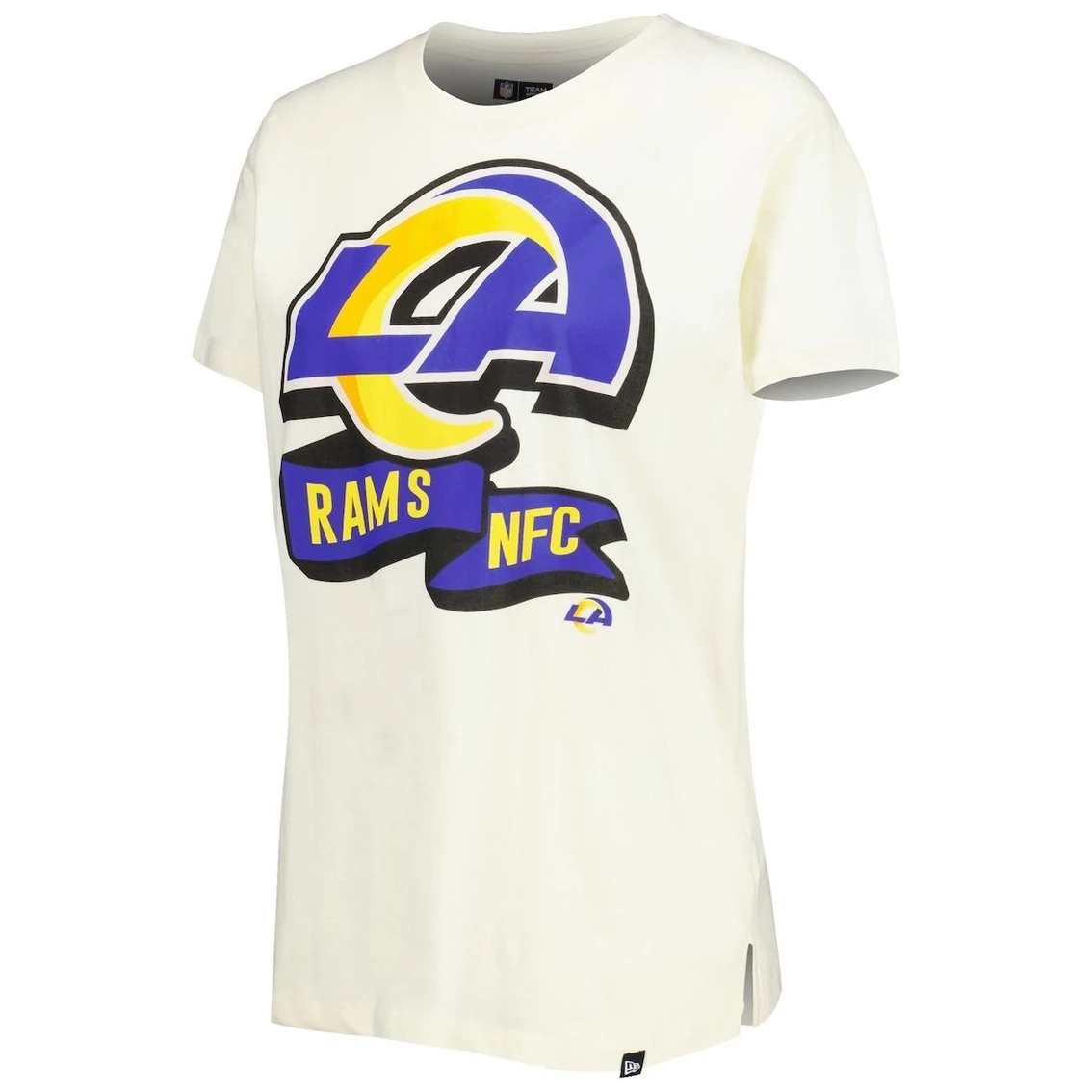 Best reviews of π Women's New Era Cream Los Angeles Rams Chrome Sideline T-Shirt π - Image 3
