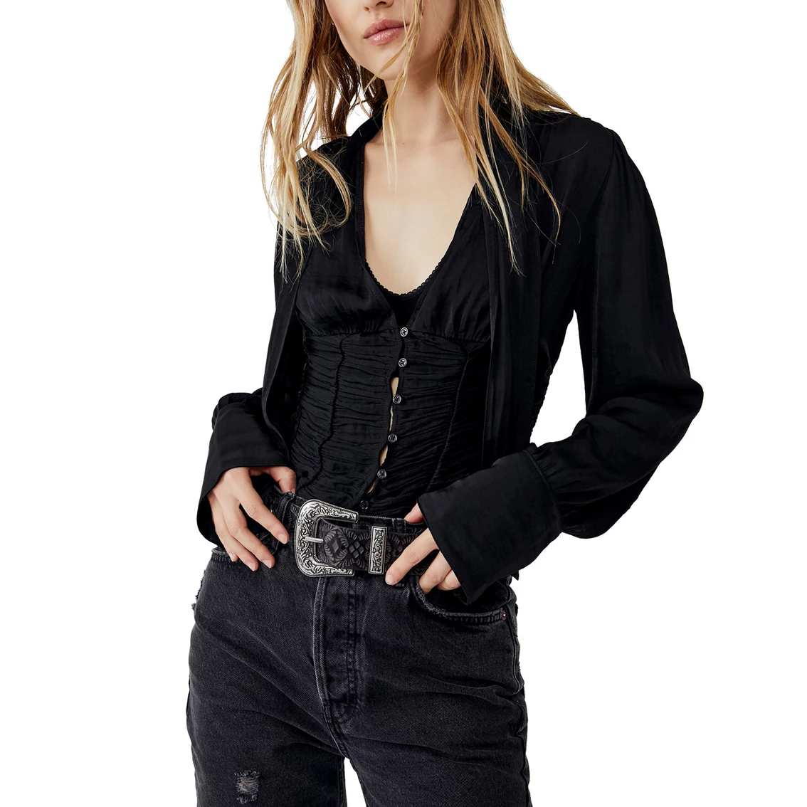 Budget π₯° Free People Meet Me There Button Down Blouse π