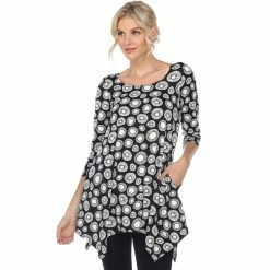 Outlet 🛒 White Mark Printed Geometric Tunic Top ❤️