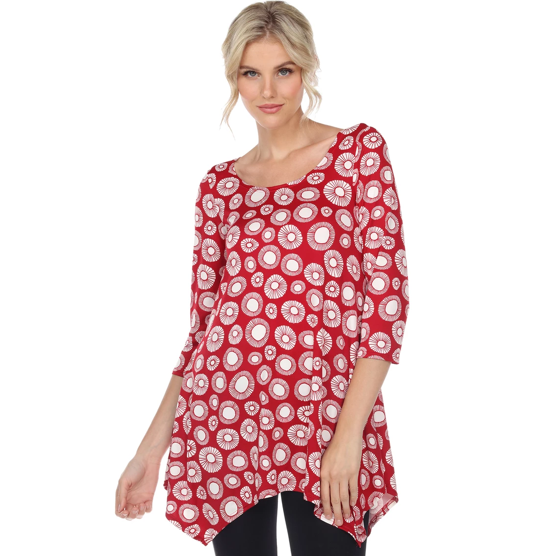 Outlet π White Mark Printed Geometric Tunic Top β€οΈ - Image 2