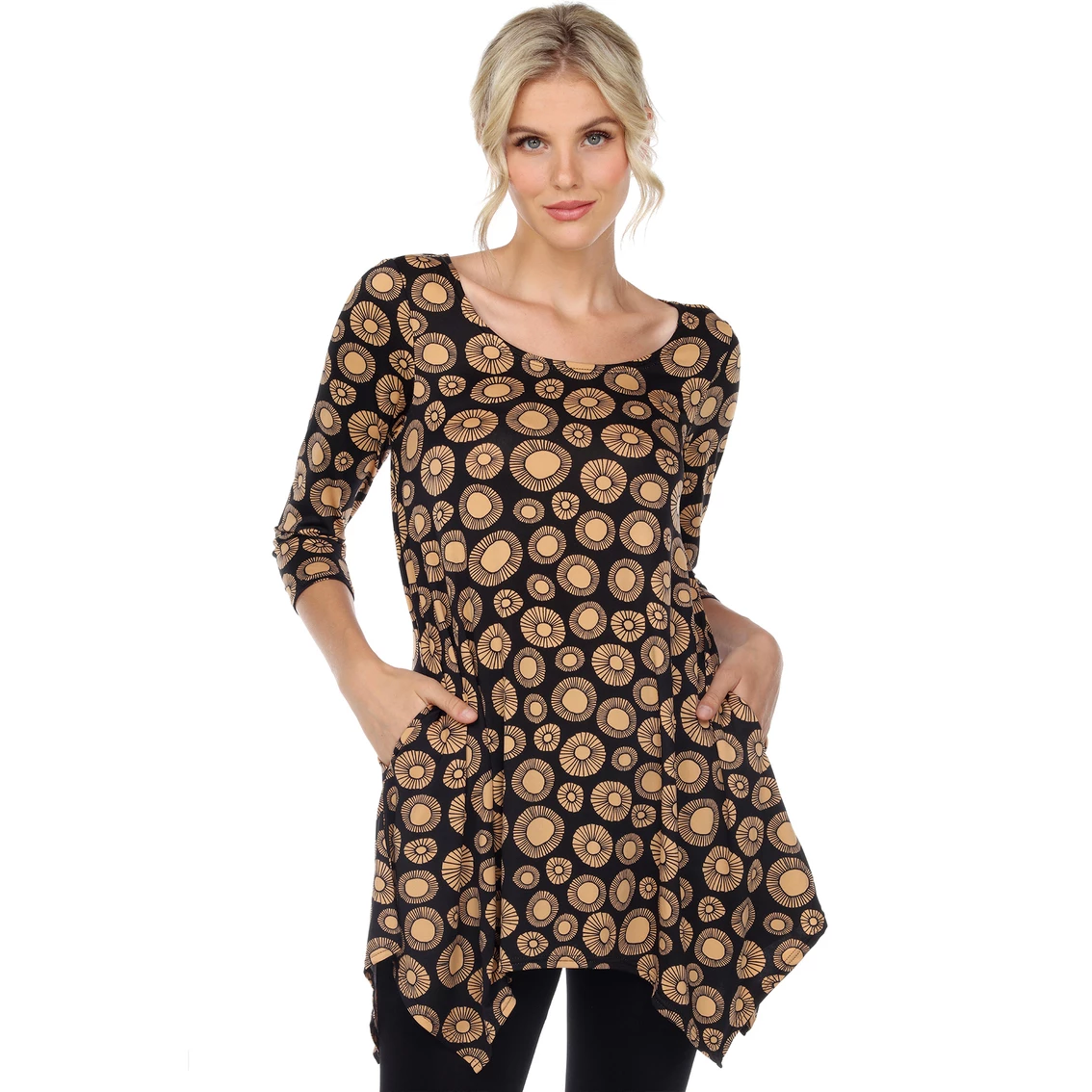 Outlet π White Mark Printed Geometric Tunic Top β€οΈ - Image 3