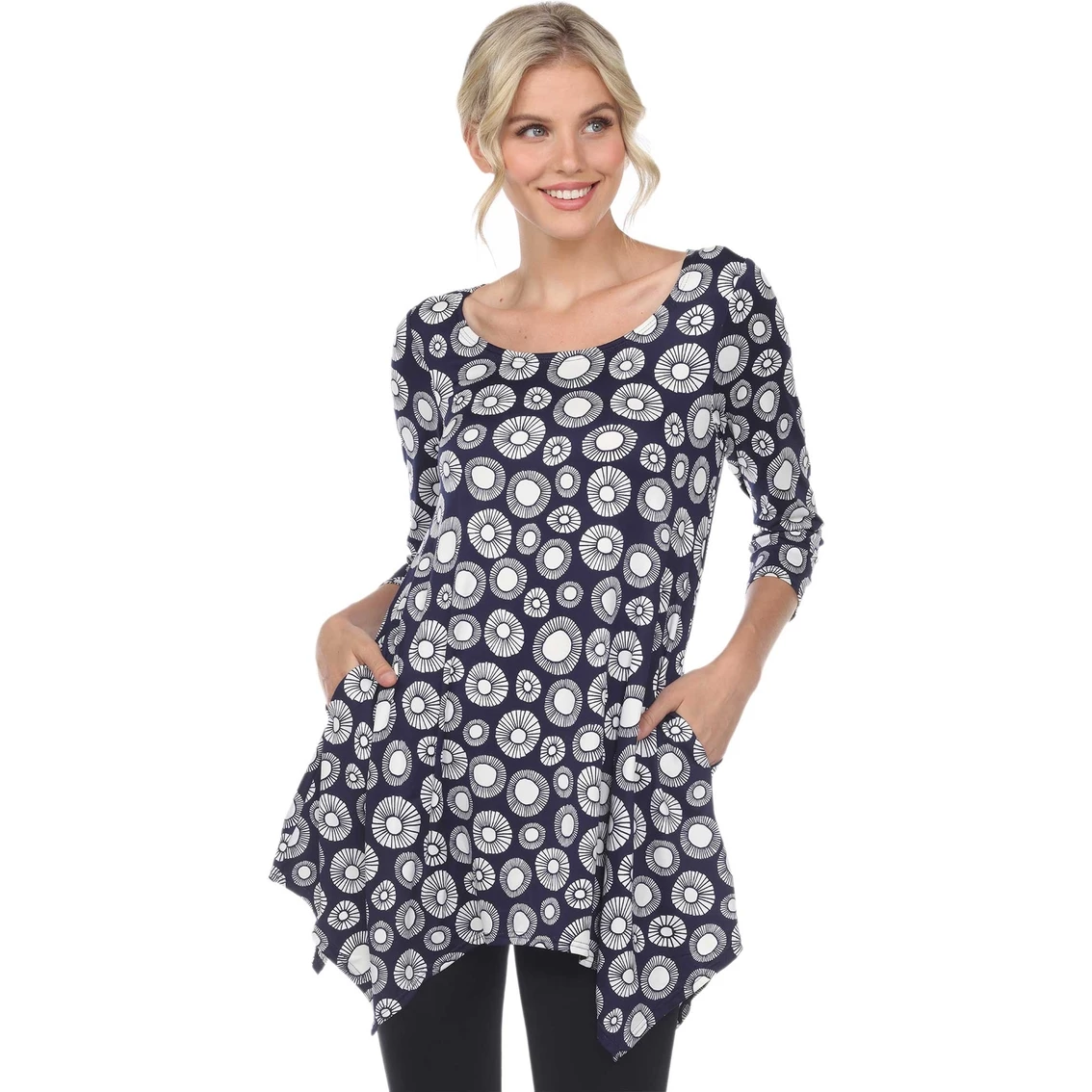 Outlet π White Mark Printed Geometric Tunic Top β€οΈ - Image 4