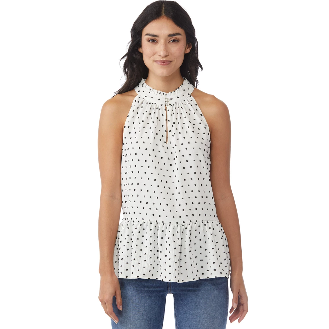 Outlet π Tommy Hilfiger High Neck Dot Halter Blouse With Keyhole β